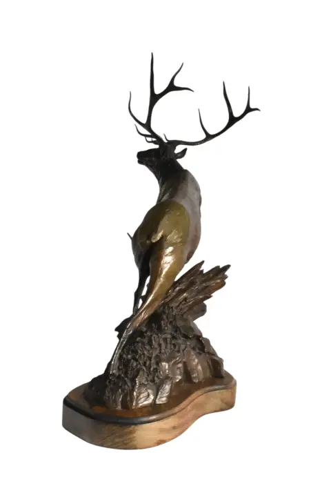 James Stafford "Flight" Bronze Elk Sculpture, photo 5 of 11