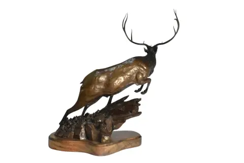 James Stafford "Flight" Bronze Elk Sculpture, photo 6 of 11