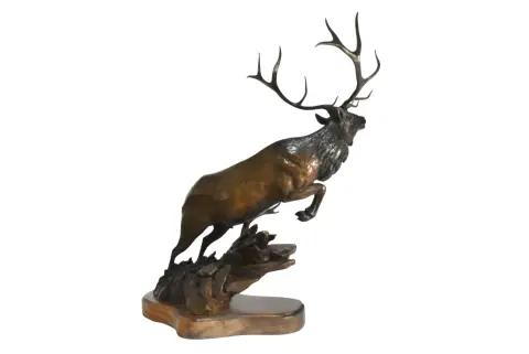 James Stafford "Flight" Bronze Elk Sculpture, photo 7 of 11
