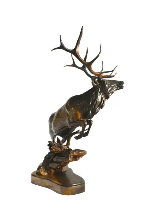 James Stafford "Flight" Bronze Elk Sculpture, photo 8 of 11
