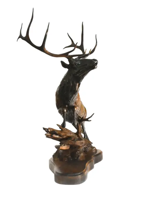 James Stafford "Flight" Bronze Elk Sculpture, photo 9 of 11