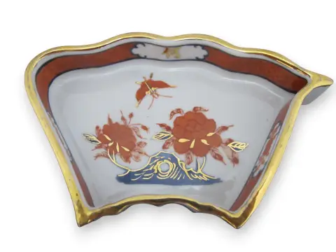 Japanese Lazy Susan Imari Porcelain Butterfly & Flower Rotating Serving Dish Set, photo 11 of 12