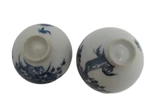 Japanese Sometsuke Blue Porcelain Soup or Rice Bowl With Lid, photo 9 of 11