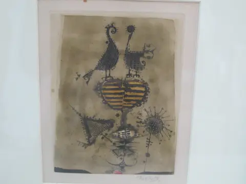 Johnny Friedlaender Signed Framed Two Birds Deux Oiseaux Iii Engraving, photo 2 of 6