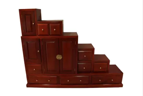 Kaidan Tansu Step Chest With Brass Hardware, photo 1 of 8