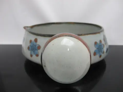 Ken Edwards El Palomar Blue Bird Tonala Mexico Folk Art Pottery Casserole, photo 4 of 11