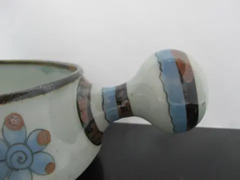 Ken Edwards El Palomar Blue Bird Tonala Mexico Folk Art Pottery Casserole, photo 10 of 11