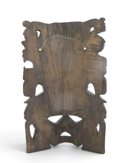 Mexican Hand Carved Wood Aztec/Mayan Warrior Headdress Calendar Wall Mask, photo 10 of 10
