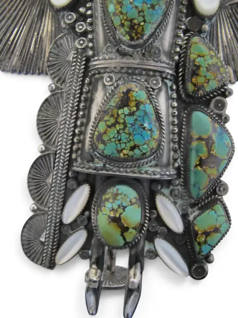 Michael Little Elk Sterling Turquoise Kachina Eagle Dancer Sculpture, photo 4 of 12
