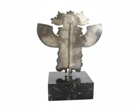 Michael Little Elk Sterling Turquoise Kachina Eagle Dancer Sculpture, photo 8 of 12