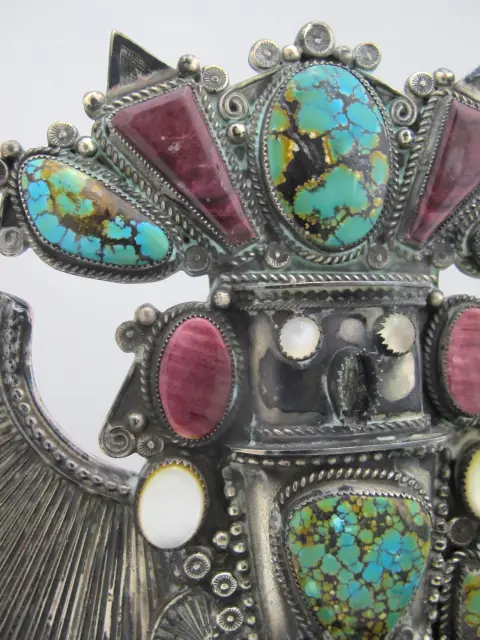 Michael Little Elk Sterling Turquoise Kachina Eagle Dancer Sculpture, photo 12 of 12