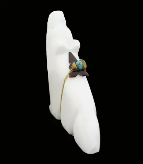 Michael Mahooty Zuni Native American Howling Wolf Fetish With Offering, photo 3 of 9