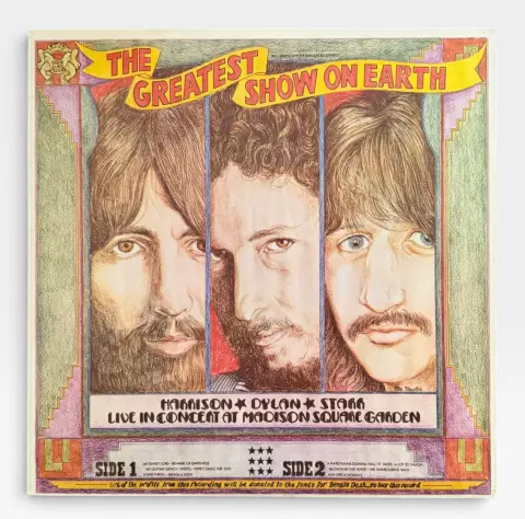 Nice Harrison, Dylan, Starr The Greatest Show On Earth Msg Bootleg Vinyl Record, photo 1 of 4