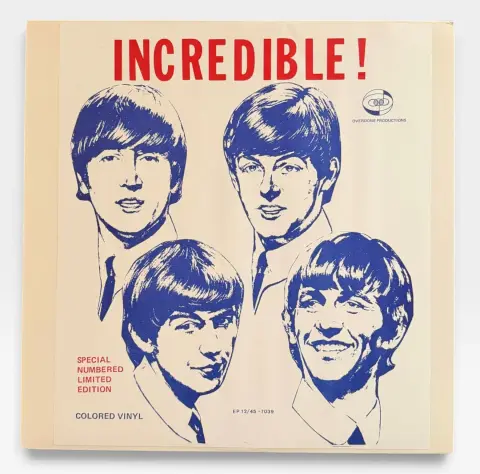 Nice the Beatles Incredible! Bootleg Vinyl Blue Colored Record, photo 1 of 4