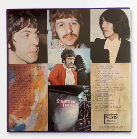 Nice the Beatles Strawberry Fields Forever Nems Records Bootleg Vinyl Record, photo 2 of 4