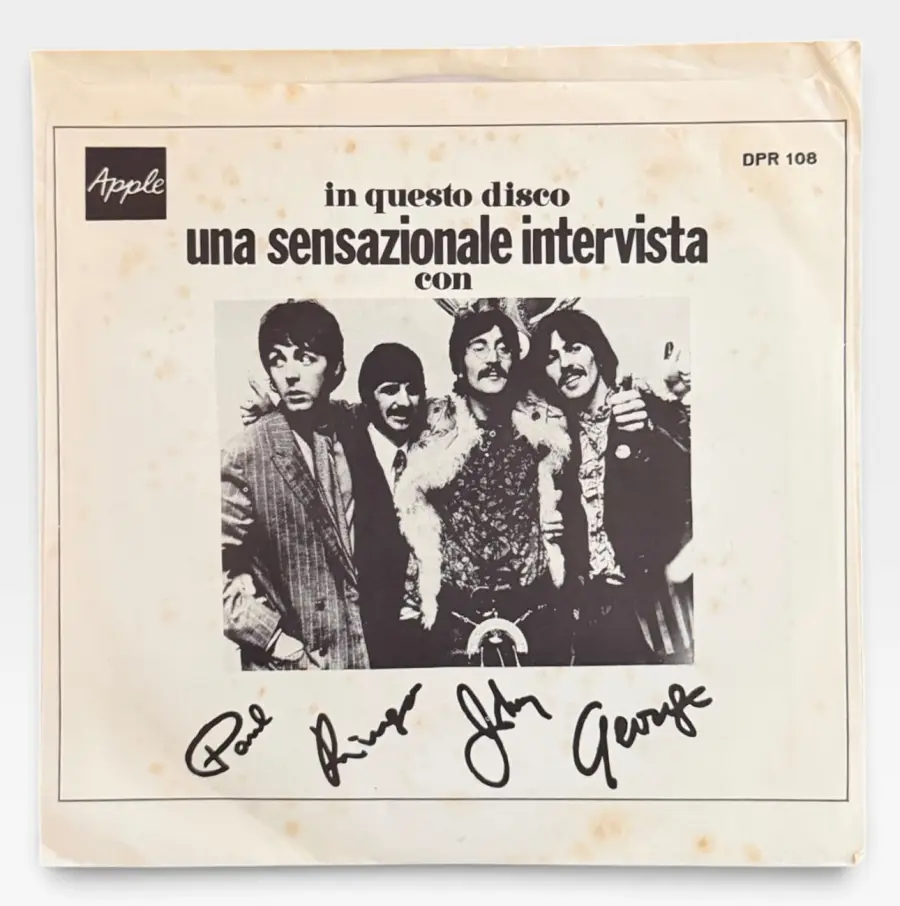 NICE The Beatles UNA SENSAZIONALE INTERVISTA 7" Bootleg CLEAR Vinyl Record