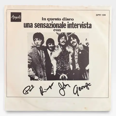 Nice the Beatles Una Sensazionale Intervista 7" Bootleg Clear Vinyl Record, photo 2 of 4