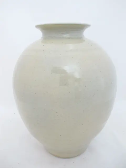 Nils Lou Large Celadon Pacific Nw Art Pottery Ovoid Crackle Vase, photo 7 of 12