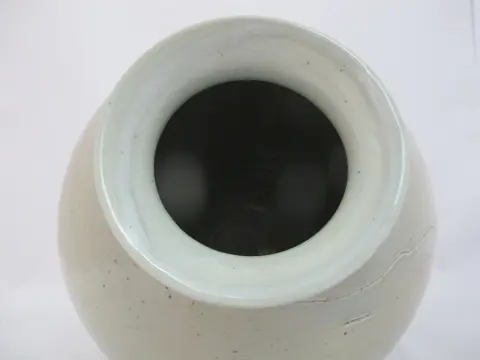 Nils Lou Large Celadon Pacific Nw Art Pottery Ovoid Crackle Vase, photo 10 of 12