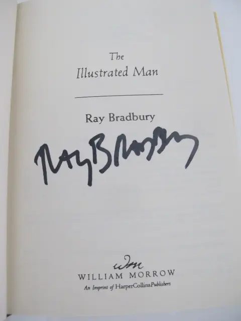 Ray Bradbury Signed 1st Edition 2001 Morrow Illustrated Man Book, photo 4 of 5