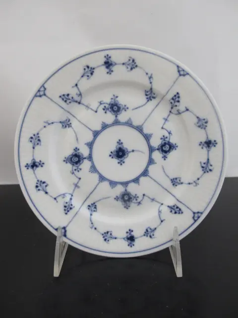Royal Copenhagen 180 Denmark Plain Blue Fluted 6 3/4" Dessert Plate Dish Pair, photo 3 of 6