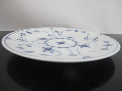 Royal Copenhagen 180 Denmark Plain Blue Fluted 6 3/4" Dessert Plate Dish Pair, photo 4 of 6