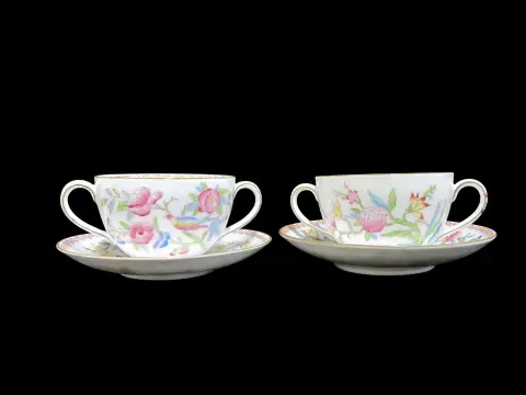 Royal Doulton Ito Smooth E2929 Songbird Soup Cream Bowl Cup & Saucer Pair, photo 1 of 11