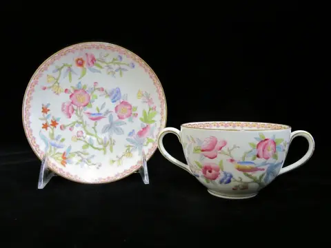 Royal Doulton Ito Smooth E2929 Songbird Soup Cream Bowl Cup & Saucer Pair, photo 3 of 11