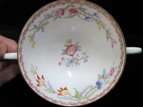 Royal Doulton Ito Smooth E2929 Songbird Soup Cream Bowl Cup & Saucer Pair, photo 6 of 11