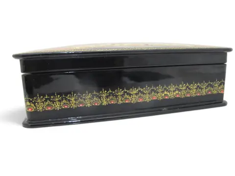 Russian Saint Petersburg Historical Span Scenic Hand Painted Lacquer Box, photo 6 of 11