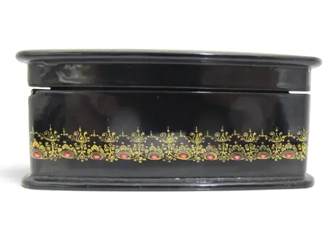 Russian Saint Petersburg Historical Span Scenic Hand Painted Lacquer Box, photo 8 of 11