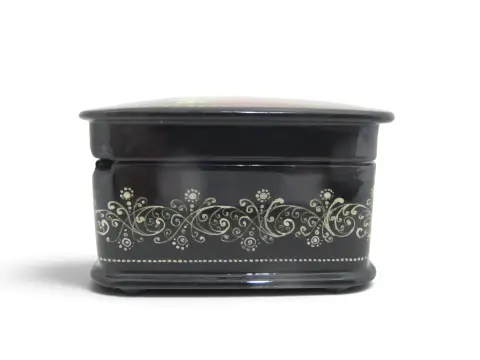 Russian Saint Petersburg Kholuy Style Hand Painted Lacquer Box Signed, photo 8 of 12