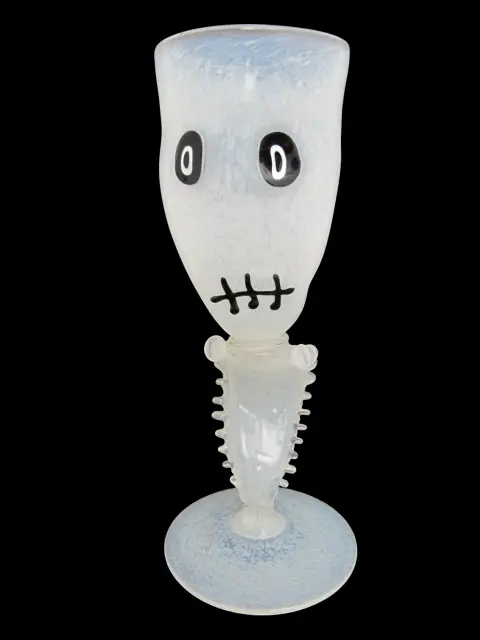 Spooky Cute Monster Halloween Party Eye Studio Glass Wine Goblet Set, photo 3 of 12