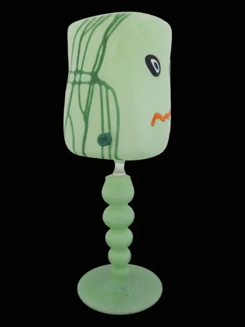 Spooky Cute Monster Halloween Party Eye Studio Glass Wine Goblet Set, photo 12 of 12
