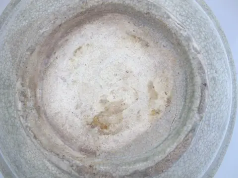 Thai Southeast Asian Sawankhalok Sukhothai Style Celadon Crackle Pottery Bowl, photo 11 of 11