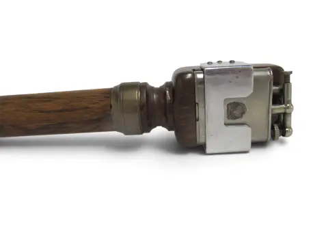 The Clark Lift Arm Lighter Fraternity Crest Antique Gadget Cane Walking Stick, photo 1 of 12