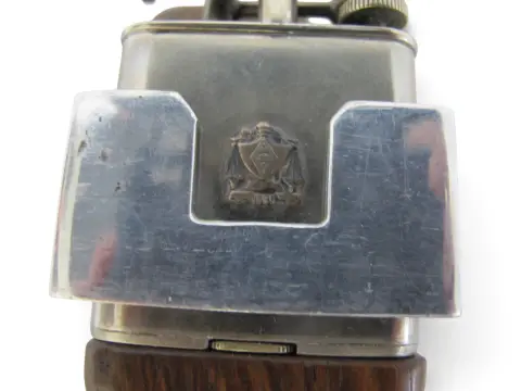 The Clark Lift Arm Lighter Fraternity Crest Antique Gadget Cane Walking Stick, photo 3 of 12