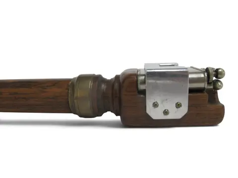 The Clark Lift Arm Lighter Fraternity Crest Antique Gadget Cane Walking Stick, photo 7 of 12