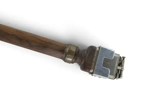 The Clark Lift Arm Lighter Fraternity Crest Antique Gadget Cane Walking Stick, photo 8 of 12