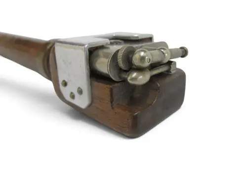 The Clark Lift Arm Lighter Fraternity Crest Antique Gadget Cane Walking Stick, photo 9 of 12