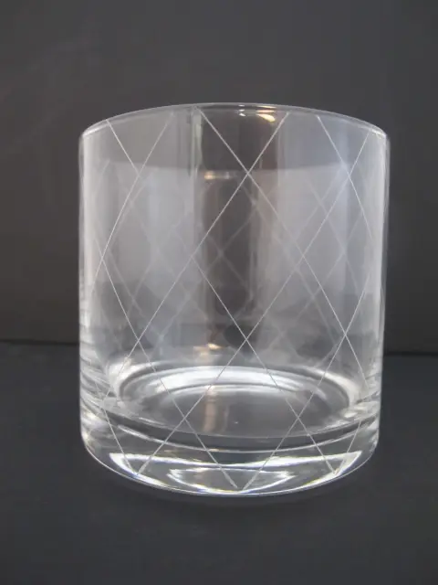 Tiffany & Co Crystal Diamond Criss Cross Double Old Fashioned Low Ball Glass Set, photo 8 of 8