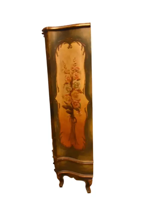 Venetian Style Folk Art Hand Painted Cabinet, photo 5 of 12