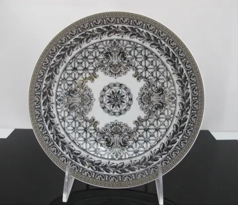 Versace Rosenthal Marqueterie Black 24k Gold Baroque 7 1/4" Bread & Butter Plate, photo 1 of 5