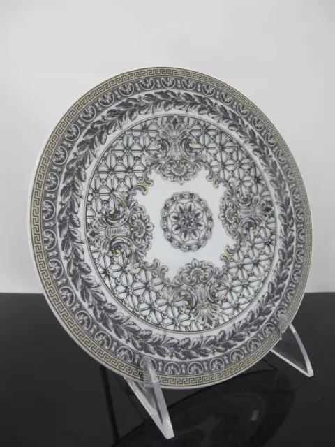 Versace Rosenthal Marqueterie Black 24k Gold Baroque 7 1/4" Bread & Butter Plate, photo 3 of 5