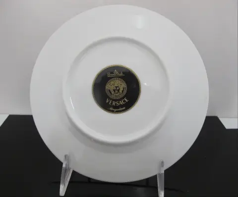 Versace Rosenthal Marqueterie Black 24k Gold Baroque 7 1/4" Bread & Butter Plate, photo 4 of 5