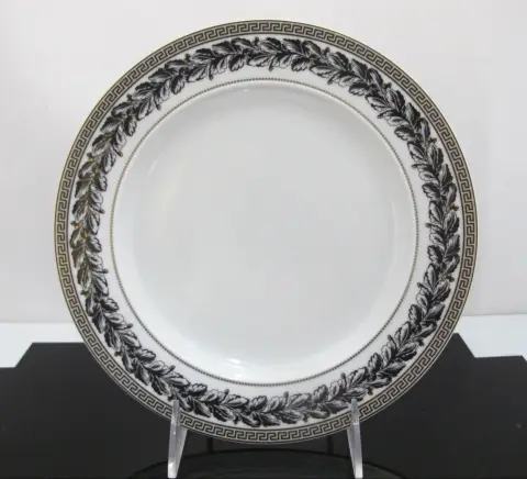 Versace Rosenthal Marqueterie Black 24k Gold Baroque 8 3/4" Salad Plate, photo 1 of 6