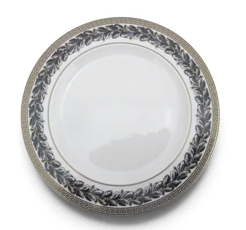 Versace Rosenthal Marqueterie Black 24k Gold Baroque 8 3/4" Salad Plate, photo 6 of 6