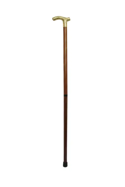 Victorian Floral Embossed Brass Walking Tippling Stick Cane W/Hidden Cork Screw, photo 5 of 11