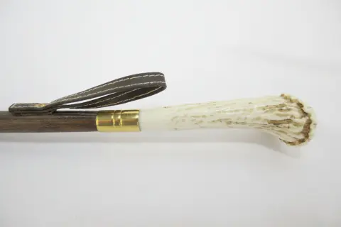 Vintage Deer Stag Antler Handle Wood Natural Ox Horn Shoehorn Stick, photo 2 of 6