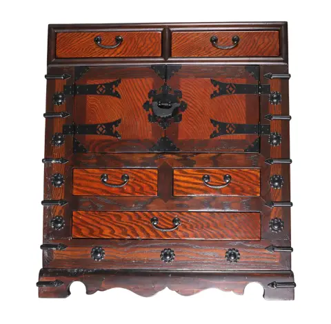 Vintage Korean Tansu Chest With Iron Hardware, photo 2 of 12